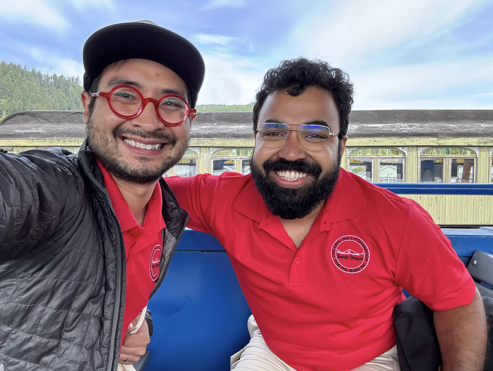 The Accessibros - ViddyScribe's founders Patrick and Aaditya working with the blind community