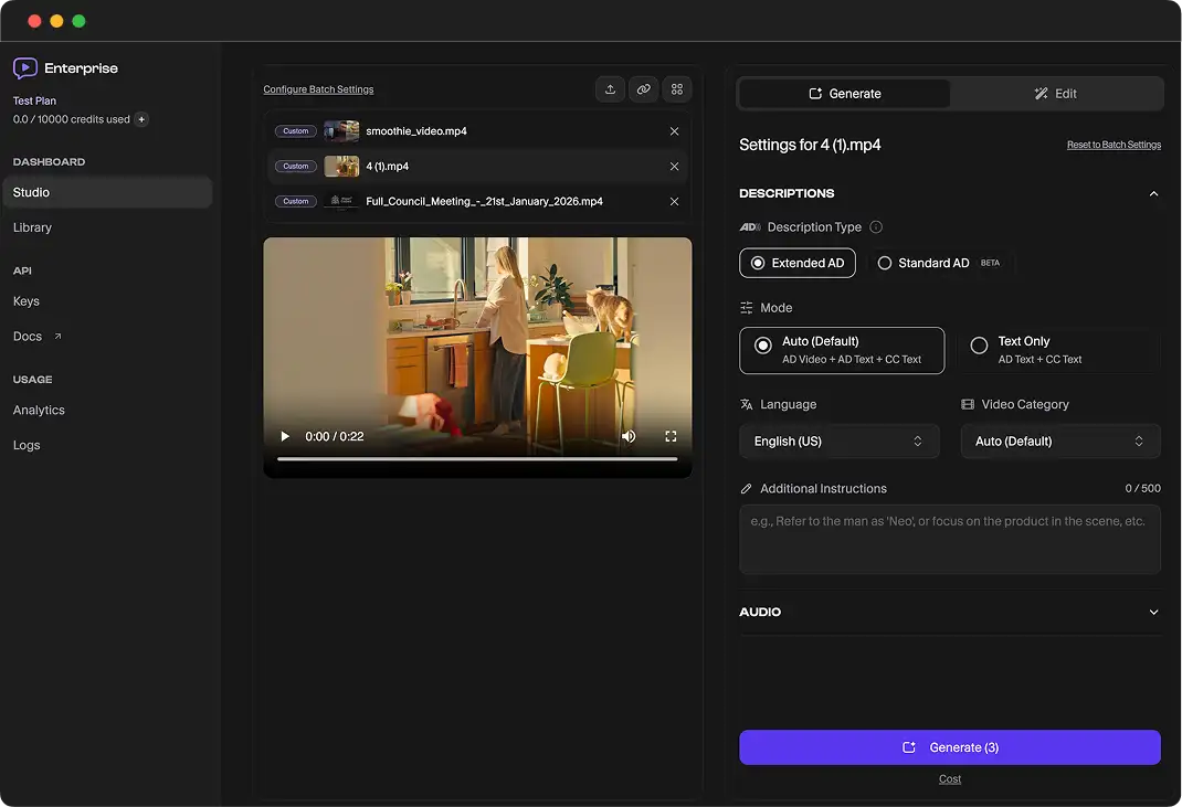 ViddyScribe Enterprise Platform Basics